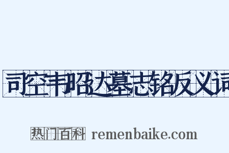 司空韦昭达墓志铭反义词是什么意思的图片